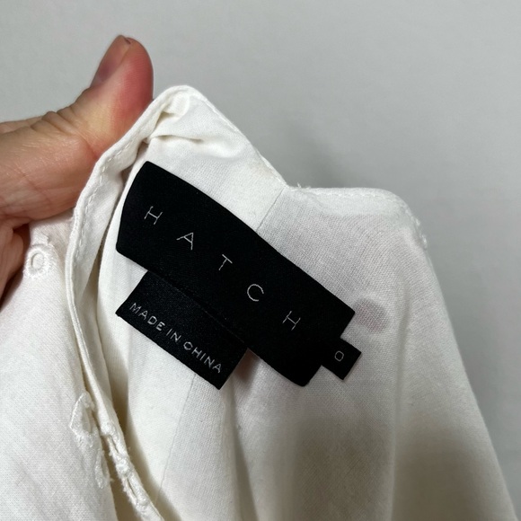 Hatch The Cassie Jumpsuit White Eyelet Lace Floral Size 0 Maternity Cotton - Picture 12 of 14